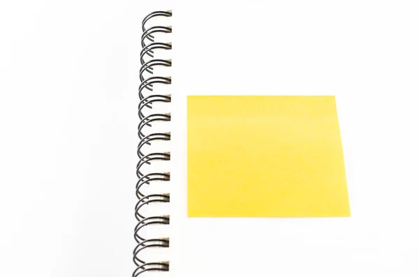 Sticker note on notebook — Stock Photo, Image