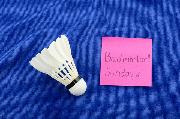 Don 't forget play badminton on sunday — стоковое фото