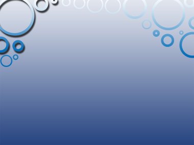 Mavi daire üç dee arka plan