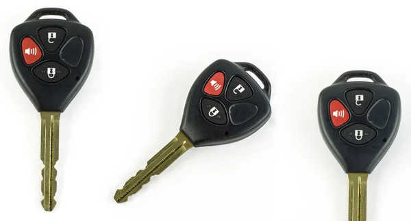 Remote car key isolated on white — Stock Photo, Image