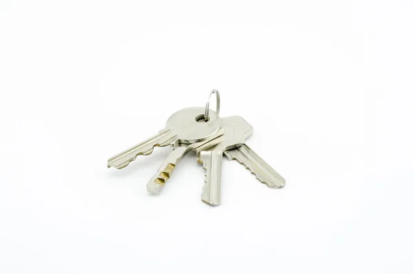 Keys isolated on white — Stock Photo, Image