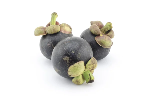 Mangosteen isolerad på vitt — Stockfoto