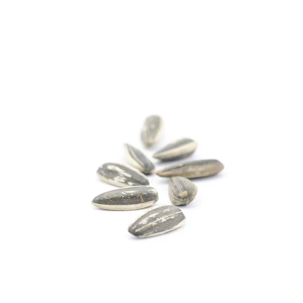 Sunflower seeds isolated on white — Stock Photo, Image