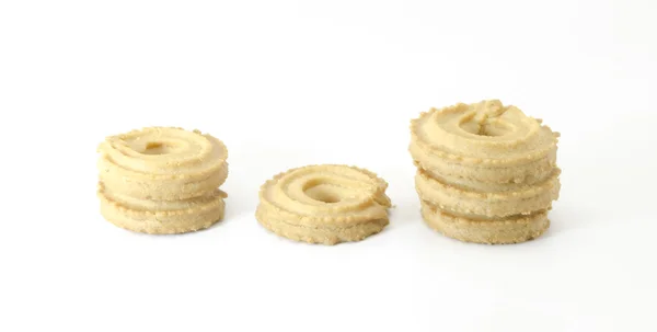 Galletas aisladas en blanco — Foto de Stock