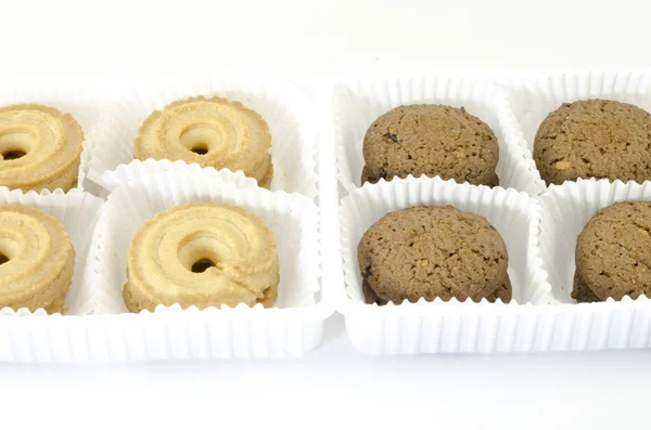 Galletas aisladas en blanco — Foto de Stock