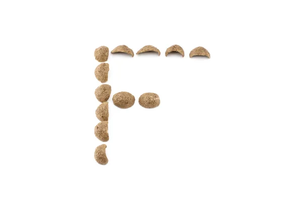 Alfabeto dei cereali isolato su bianco — Foto Stock