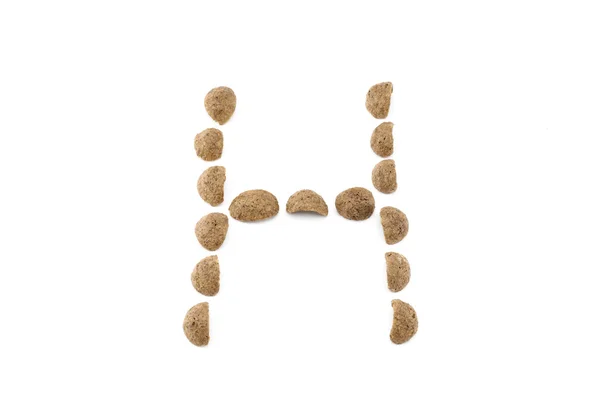 Cereals alphabet isolated on white — Stock Photo, Image