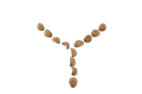 Alfabeto dei cereali isolato su bianco — Foto Stock