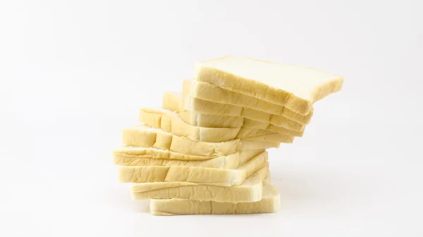 Skivat bröd isolerad på vit — Stockfoto