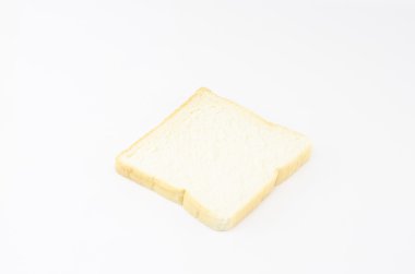 Dilimlenmiş ekmek üzerine beyaz izole