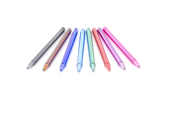 Colorful pens isolated on white — Stock Photo, Image