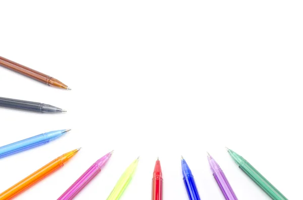 Barevné tužky izolovaných na bílém — Stock fotografie