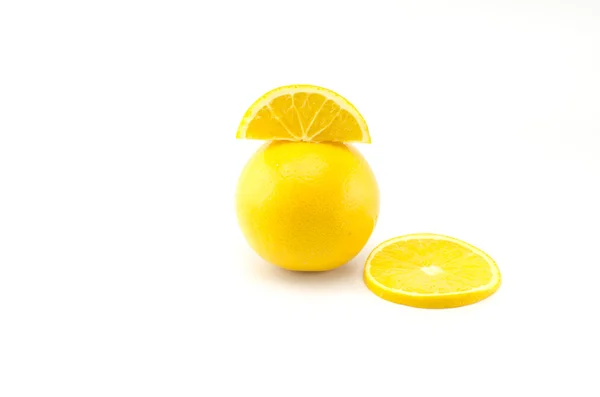 Orange frugt isoleret på hvid - Stock-foto