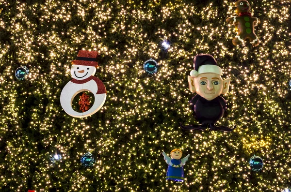 Illuminazione albero di Natale — Foto Stock