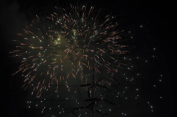 Feux d'artifice la nuit — Photo