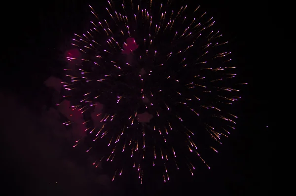 Fireworks at night — Stock Photo, Image