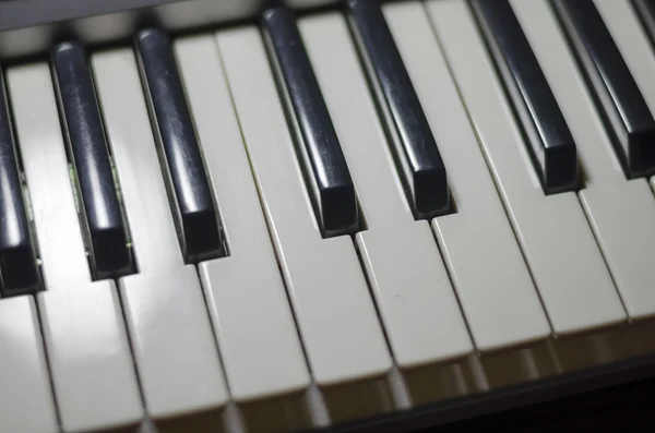 Teclas de piano fundo — Fotografia de Stock