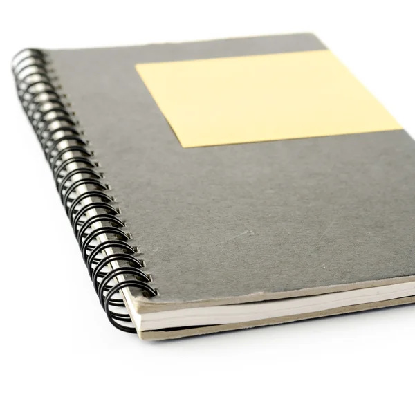 Notebook e postá-lo — Fotografia de Stock