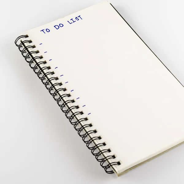 Notebook escribir para hacer lista de palabras — Foto de Stock