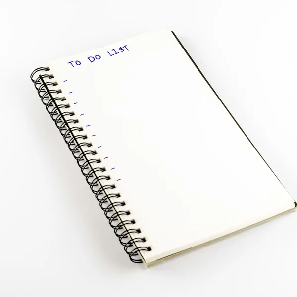 Notebook écrire pour faire liste des mots — Photo