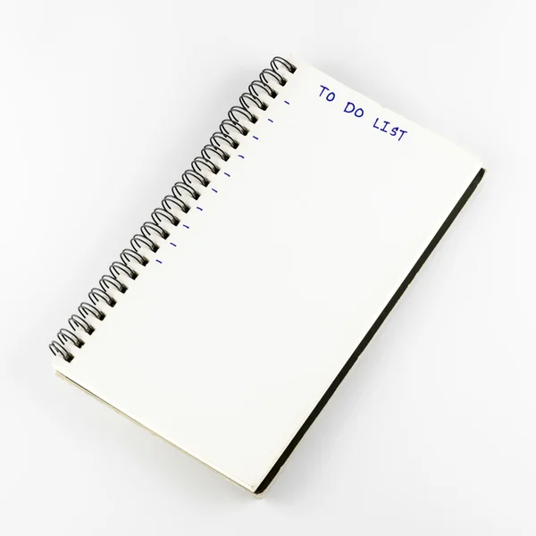 Notebook write to do list word — Stock Photo, Image