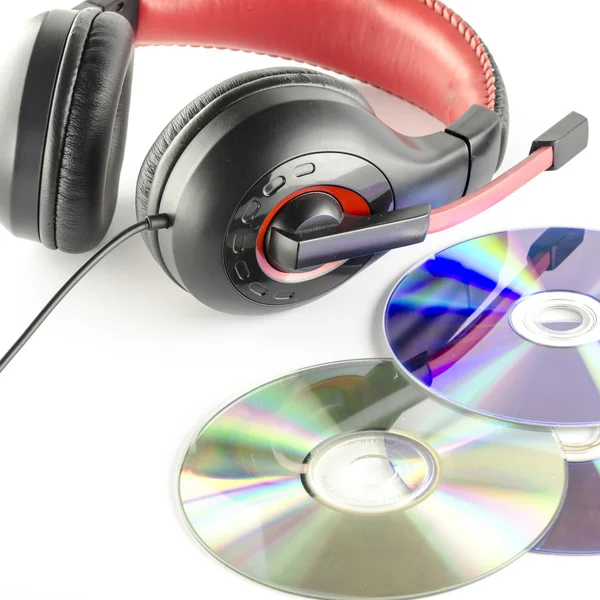 Headphone dan cd — Stok Foto