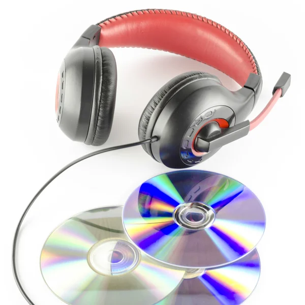 Headphone and cd — Stock Photo, Image