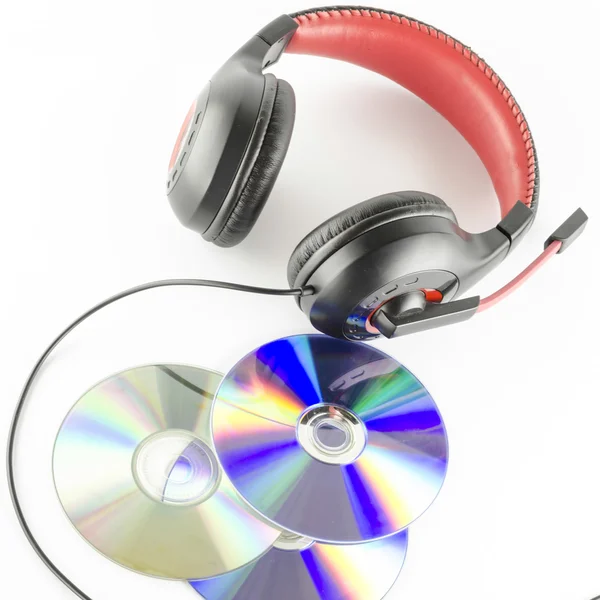 Headphone and cd — Stock Photo, Image