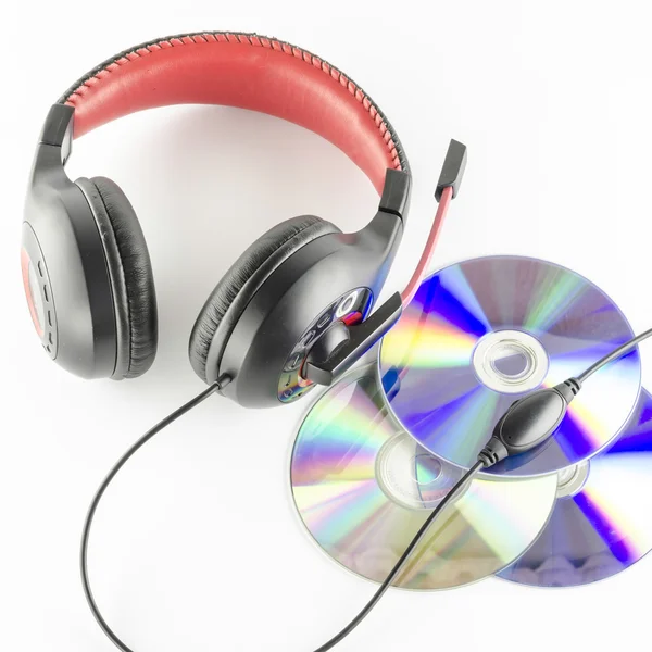 Cuffie e cd — Foto Stock