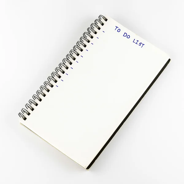 Notebook écrire pour faire liste des mots — Photo