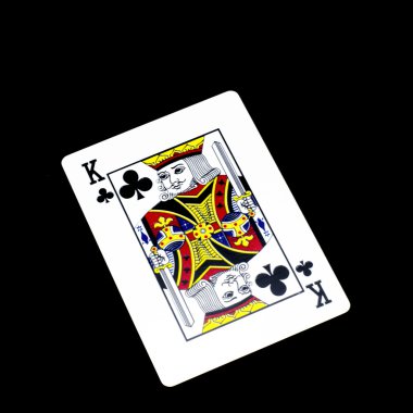 Kral siyah izole yonca kartı