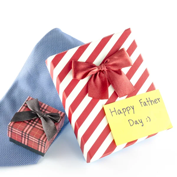 Tie and two gift boxes — Stock Photo, Image