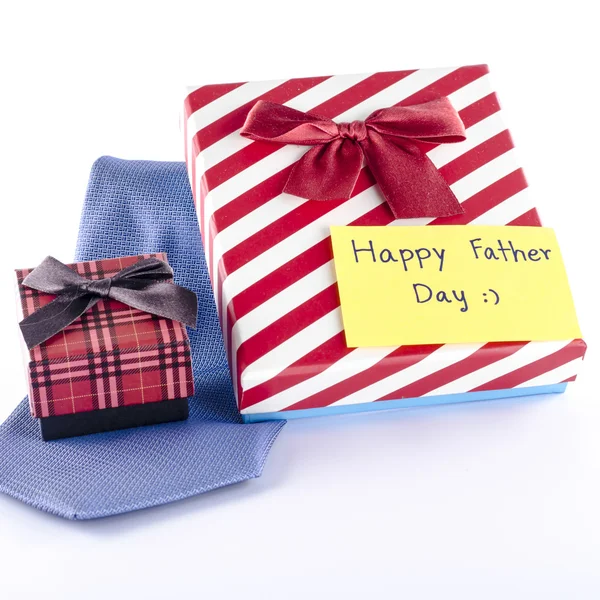 Tie and two gift boxes — Stock Photo, Image