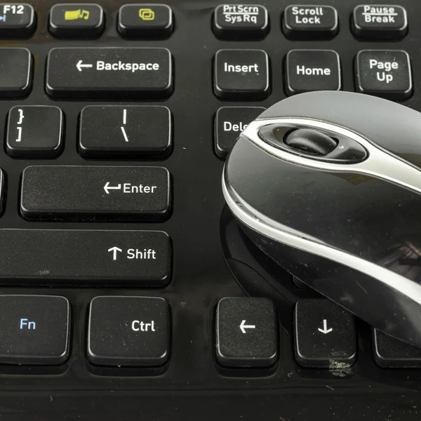 Keyboard and wireless mouse — Stock Photo, Image