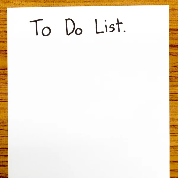 Papel de escribir hacer la lista — Foto de Stock