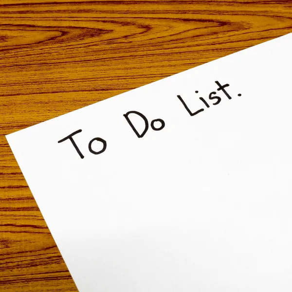 Paper write to do list — Stock Photo, Image