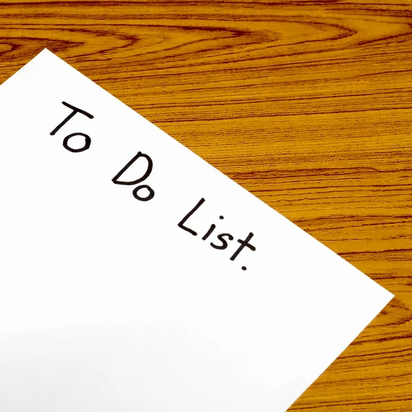 Paper write to do list — Stock Photo, Image