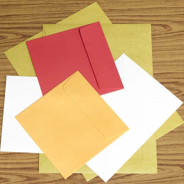 Envelope on a table — Stock Photo, Image