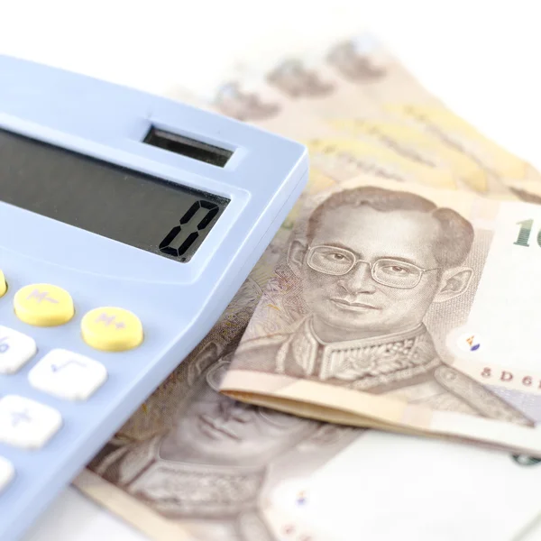 Thai banknote with calculator — Stock Photo, Image