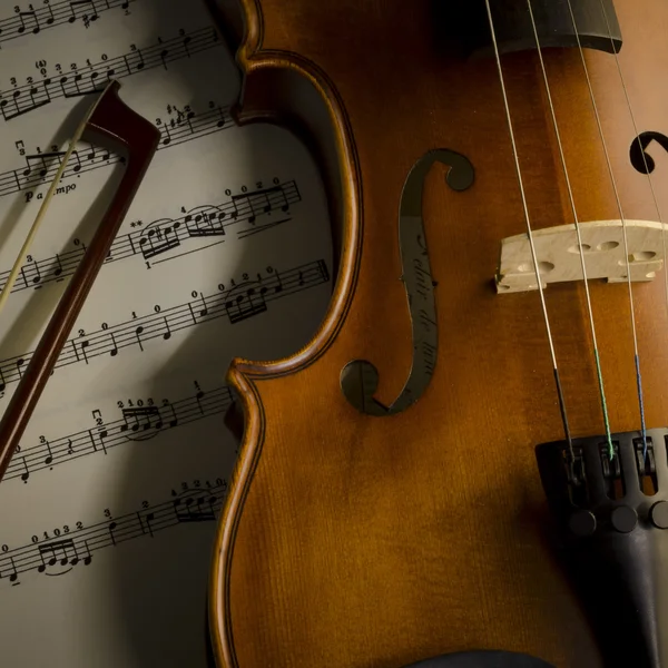 Violin in vintage style — Stock Photo, Image