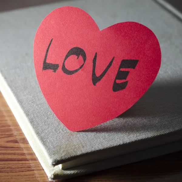 Notebook and heart — Stock Photo, Image