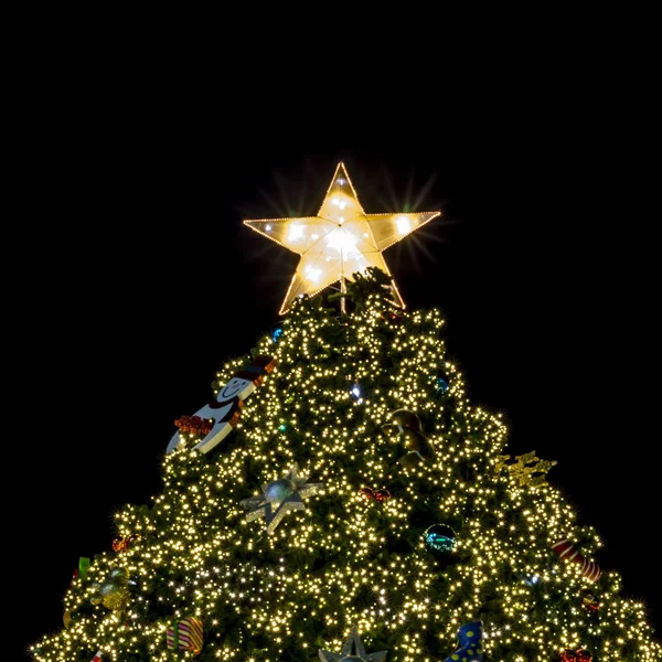 Iluminación del árbol de Navidad Fotos De Stock Sin Royalties Gratis