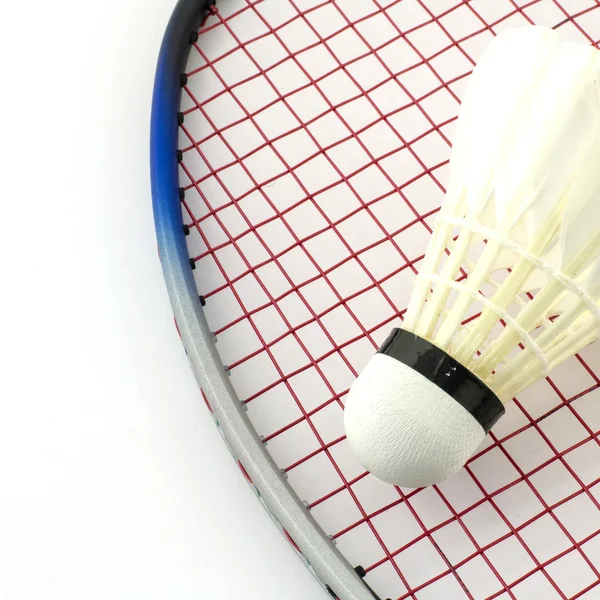 Racket badminton with shuttle cock — Stock Photo, Image