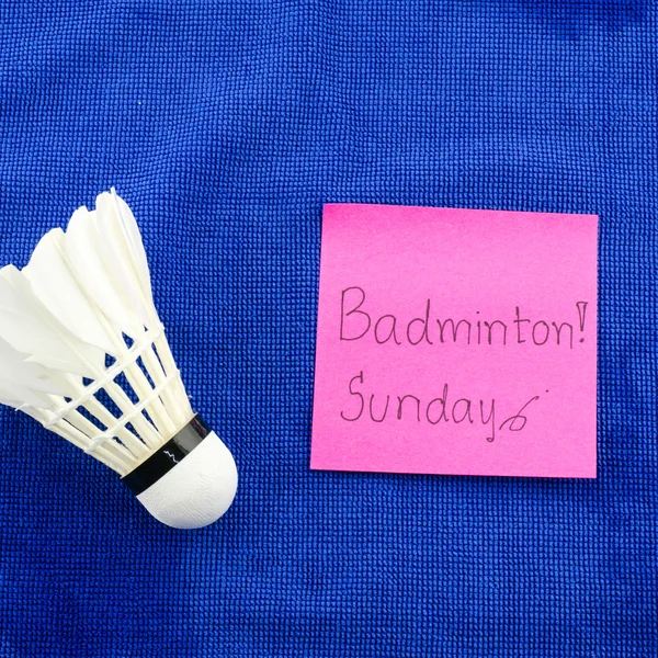 Don't forget play badminton on sunday — Stock Photo, Image