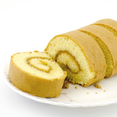 reçel rulo üzerinde beyaz izole 