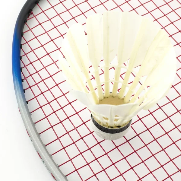 Beyaz izole badminton — Stok fotoğraf