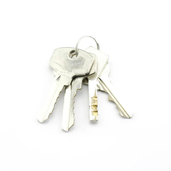 Keys isolated on white — Stock Photo, Image