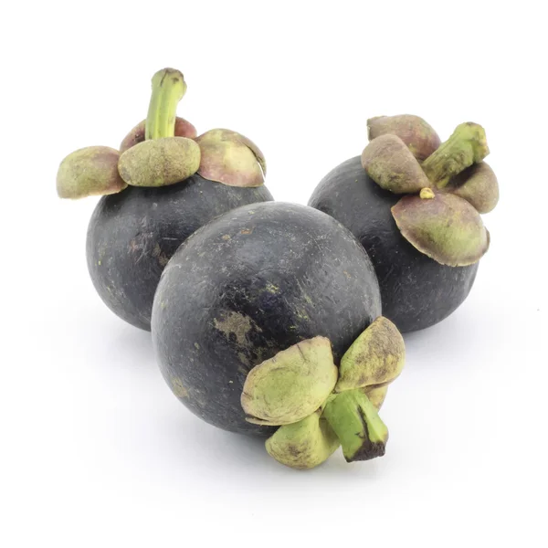 Mangosteen isolerad på vitt — Stockfoto