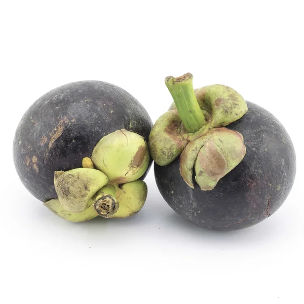 Mangosteen isolerad på vitt — Stockfoto