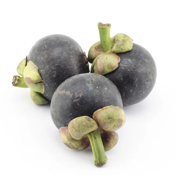 Mangosteen isolerad på vitt — Stockfoto